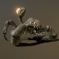 Game Movie Character Crab Like Creature With Glowing Yellow Eyes And Mechanical Claws