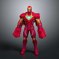 Detailed Red Iron Man Armor With Glowing Core And Mechanical Details