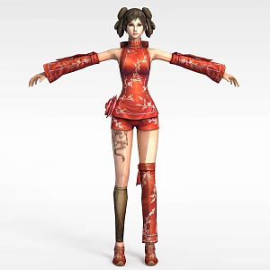 Cartoon Girl 3d model