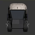 Black Cab Cargo Truck With White Covered Load And Blue Container Design