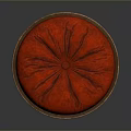 Comfortable Wooden Stool With Red Cushion And Sturdy Legs Design