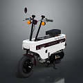 White And Black Compact Motorcycle With Classic Handlebars Rearview Mirrors And Stylish Seat Design