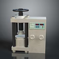 Industrial Compression Testing Machine with Black Handwheel Metal Frame Control Panel Digital Display and Knobs