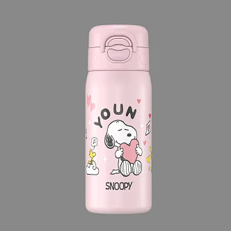 Cute pattern thermos cup 3d model