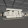 Modern Clothing Store Interior Design With Bar Counter Stools And Clothing Displays