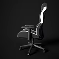 Ergonomic Black White Gaming Chairs With Mesh Back And Swivel Wheels