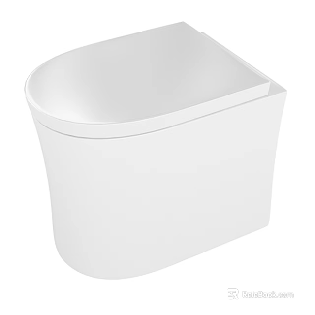 Modern Bathroom Suite Featuring Wall Mounted White Toilet Design 3d model 