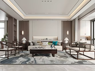 New Chinese Living Room 3d model