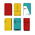 Colorful Retro Refrigerators with Various Colors Sizes and Classic Designs