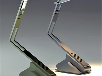 Modern Foldable Desk Lamps With Metal Frame Adjustable Arm And Stable Base 3d model