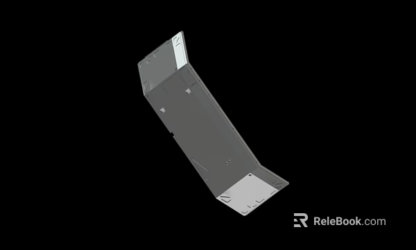 Gray Metal Structural Component With Mounting Holes And Flat Surface For Industrial Use 3d model 