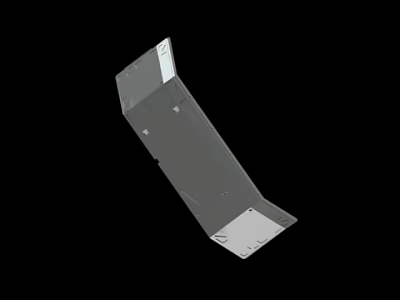Gray Metal Structural Component With Mounting Holes And Flat Surface For Industrial Use 3d model