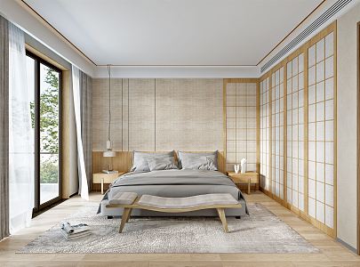 Japanese-style bedroom 3d model