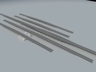 Railway Bridge Models With Various Length Tracks And Steel Structure 3d model