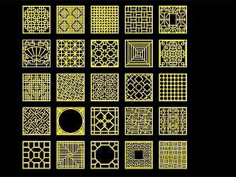 New Chinese-style carved window 3d model