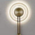 Modern Wall Lamps With Circular Rings Metal Frames And Soft Glow Lighting 3d model