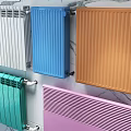 Modern heating pipe radiator combination 3d model