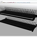 Stainless Steel Two Tiered Kitchen Dish Rack for Drying Dishes and Storage