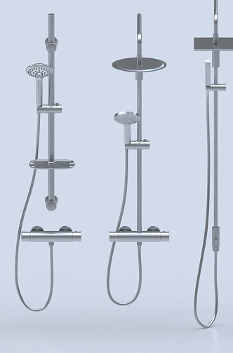 Shower shower faucet bathroom faucet bathroom small pieces 3d model