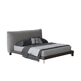 Modern Double Bed 3d model
