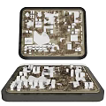 Urban Planning Sand Table Model with Building Layout and City Design Elements 3d model