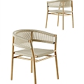 Single Rattan Chair 3d model