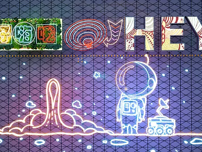 Modern neon lights decorative lights wall lighting bar lights atmosphere lights catering neon lights 3d model