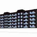 Modern Multi Story Residential Building With Dark Exterior And Glass Windows