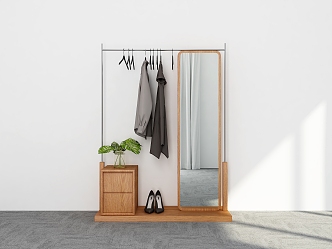 Hanger Floor Hanger Mirror Coat Rack Hanger Test Hanger Rack 3d model