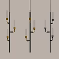 Small chandelier bar chandelier three-headed chandelier 3d model