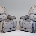 Modern Single Sofa Multi-function Single Leather Sofa 3d model