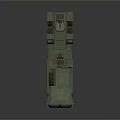 Vintage Green Military Tank With Heavy Duty Tracks And Rustic Body Details