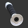 Cylindrical Black And White Weapon With Metal Structure And Top Opening Design 3d model
