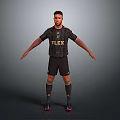 FLEX Brand Black Stylish Athletic Sportswear Set For Men With Shorts And Socks