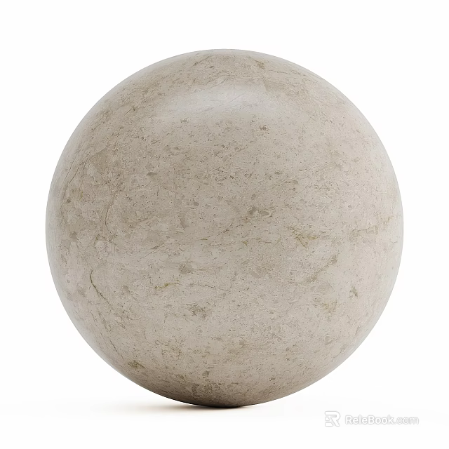 Light Colored Marble Sphere Decorative Component With Natural Texture And Smooth Surface 3d model 