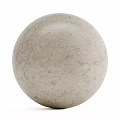 Light Colored Marble Sphere Decorative Component With Natural Texture And Smooth Surface