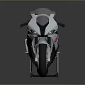 Sleek Silver BMW Motorcycle With Black Accents Red Stripes And Sporty Design