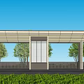 Modern Gate Simple Entrance Gate 3d model