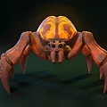 Game Movie Character Spider With Orange Glowing Body Chitinous Legs And Fierce Appearance