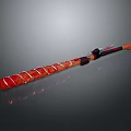 Red Long Electronic Device With Modern Design And Ergonomic Grip Features