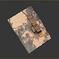 Curved Wooden Landscape Structure With Green Covering On Sandy Textured Ground