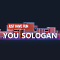 Commercial Landscape With Neon Signs 3D Blocks And Business Slogan