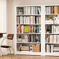 Modern Study Bookshelf 3d model