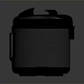 Black Electric Pressure Cooker With Digital Control Panel And