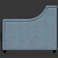 Light blue diamond tufted two-seater sofa with modern minimalist design