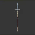 Traditional Handcrafted Sword With Sharp Polished Blade Wooden Handle And Metal Guard