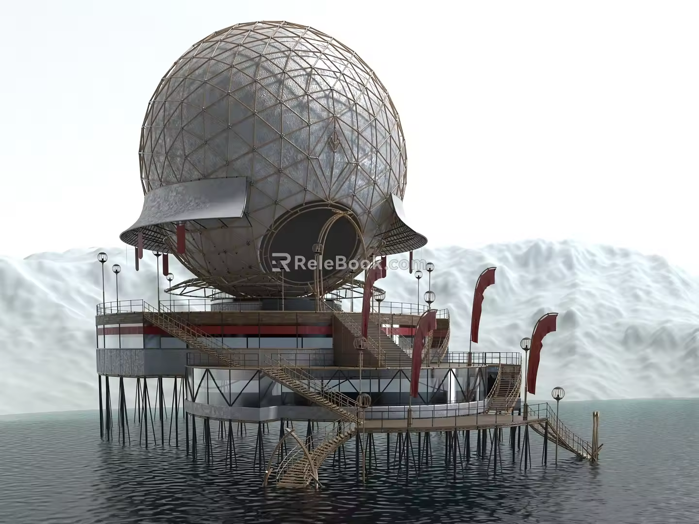 Style Single Building Style Architecture Alien Architecture Science Fiction Architecture Alien Architecture 3d model