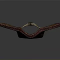 Red Medieval Shield With Intricate Golden Lion Patterns As Defensive Weapon
