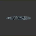 Modern Military Warship 3D Model With Detailed Antenna And Deck Structure