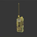 Portable Green Walkie Talkie With Antenna Display Screen And Keypad